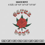 Sauce Boyz Embroidery File 6 sizes