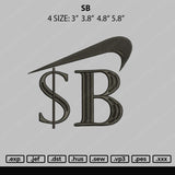 SB Embroidery File 4 size