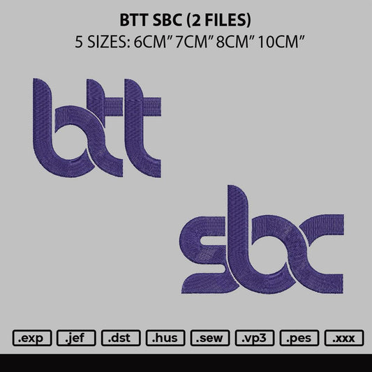 Btt Sbc Text Embroidery 2 Files