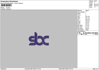 Btt Sbc Text Embroidery 2 Files