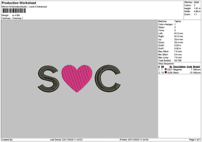 CsSc Embroidery File 2 Files