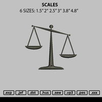 Scales Embroidery File 6 sizes