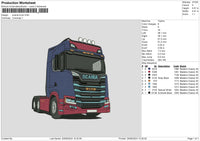 Truck 0620 Embroidery File 6 sizes