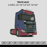 Truck 0620 Embroidery File 6 sizes