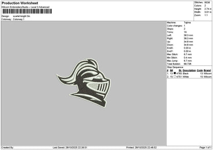 Scarlet001 Embroidery File 6 sizes