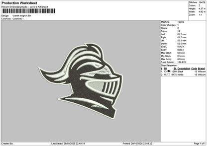 Scarlet001 Embroidery File 6 sizes