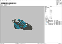 Scarpa Shoe V1 Embroidery File 6 sizes