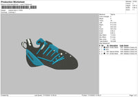Scarpa Shoe V1 Embroidery File 6 sizes