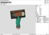 Scarytext 0708 Embroidery File 6 sizes