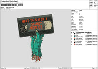 Scarytext 0708 Embroidery File 6 sizes