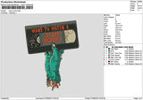 Scarytext 0708 Embroidery File 6 sizes