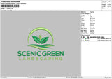 Scenictext Embroidery File 6 sizes