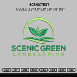Scenictext Embroidery File 6 sizes