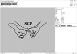 SCF Hands Embroidery File 4 size
