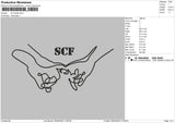 SCF Hands Embroidery File 4 size