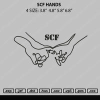 SCF Hands Embroidery File 4 size
