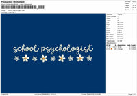 School Pshycology Embroidery Design Machine