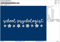 School Pshycology Embroidery Design Machine