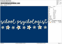 School Pshycology Embroidery Design Machine