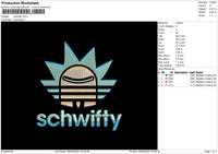 Schwifty Embroidery File 5 sizes