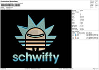 Schwifty Embroidery File 5 sizes