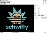 Schwifty Embroidery File 5 sizes