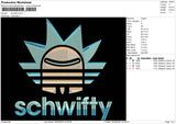 Schwifty Embroidery File 5 sizes