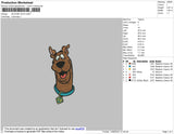 Scooby Doo Head Embroidery File 4 size