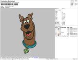 Scooby Doo Head Embroidery File 4 size