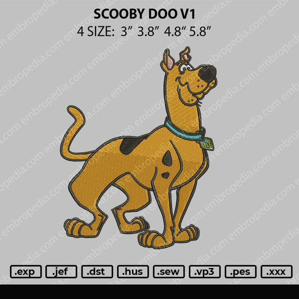 Scooby Doo V1 Embroidery File 4 size