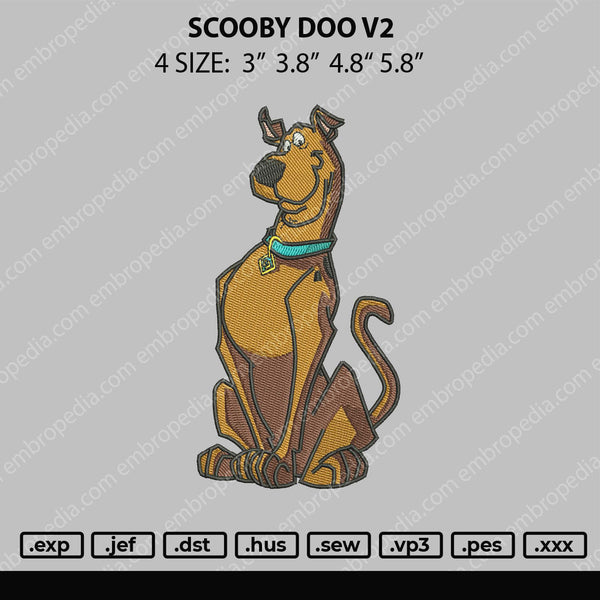 Scooby Doo V2 Embroidery File 4 size