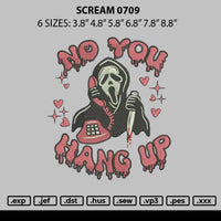 Scream 0709 Embroidery File 6 sizes