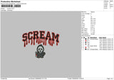 Scream Embroidery File 4 Sizes