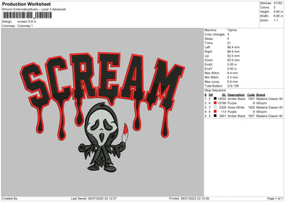 Nike Scream Embroidery File 4 Sizes