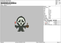 Screamcoffee V2 Embroidery File 6 sizes