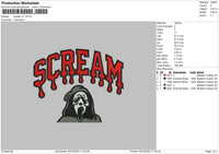 Scream V7 Embroidery File 6 Sizes