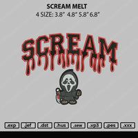 Scream Embroidery File 4 Sizes