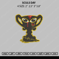 Sculs Day Embroidery File 4 size