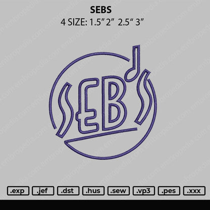 Sebs Small Embroidery File 4 size