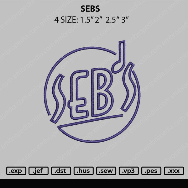 Sebs Small Embroidery File 4 size