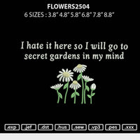 Flowers2504 Embroidery File 6 sizes