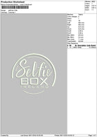 Selfietext 02 Embroidery File 6 sizes