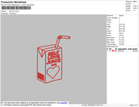 Self Juice Embroidery File 4 Size