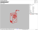 Self Juice Embroidery File 4 Size