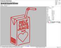 Self Juice Embroidery File 4 Size