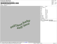 Self Love Baby V2 Embroidery File 4 size