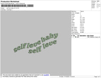Self Love Baby V2 Embroidery File 4 size