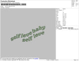 Self Love Baby V2 Embroidery File 4 size