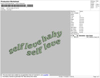 Self Love Baby V2 Embroidery File 4 size