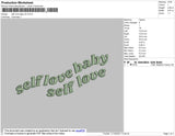 Self Love Baby V2 Embroidery File 4 size